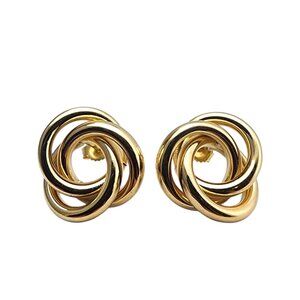 14K Yellow Gold Knot Stud Earrings #22847